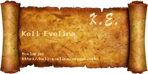 Kell Evelina névjegykártya